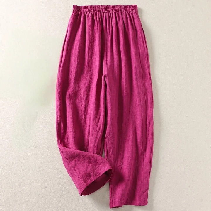 Amalia™ – Fließende Hose aus Baumwolle und Leinen