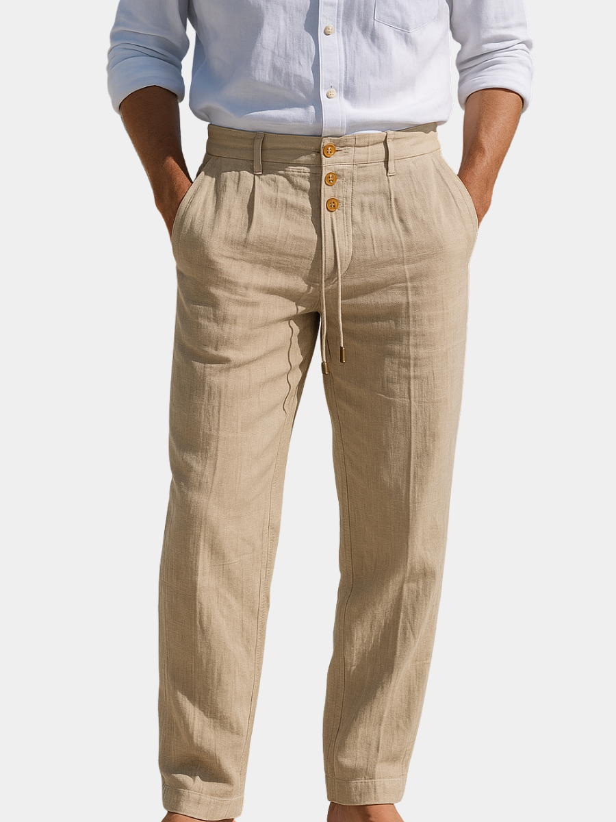 ELSERA | LEICHTE SOMMERHOSE AUS LEINEN