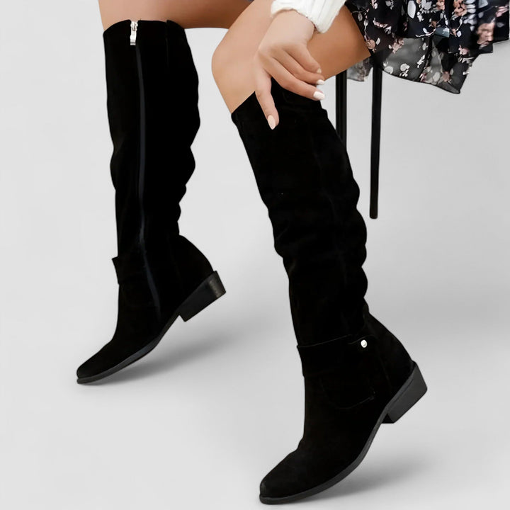 Charlotte | Hohe Wildlederstiefel