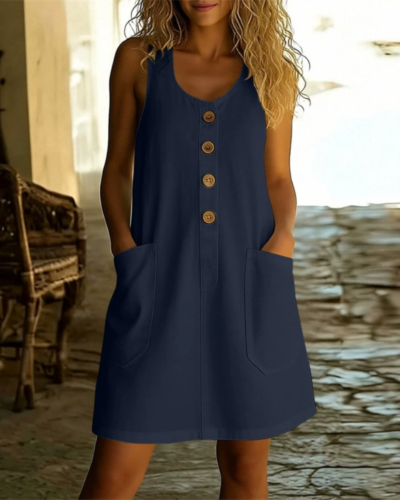 Sommerkleid mit Knopfleiste – Locker & Bequem