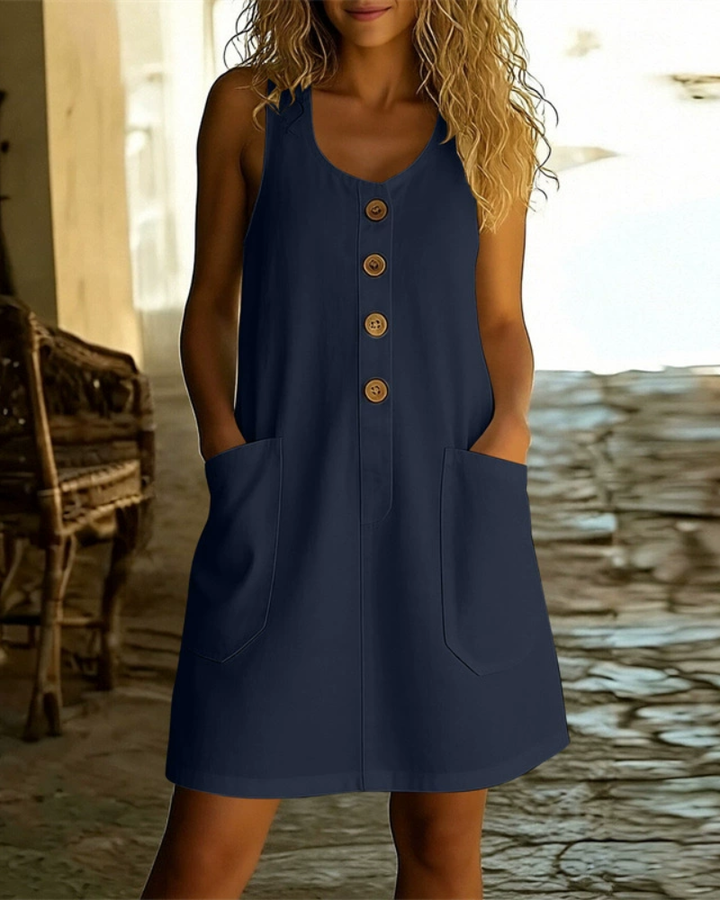Sommerkleid mit Knopfleiste – Locker & Bequem