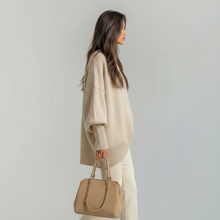 Marlene | Drapierter Asymmetrischer Poncho