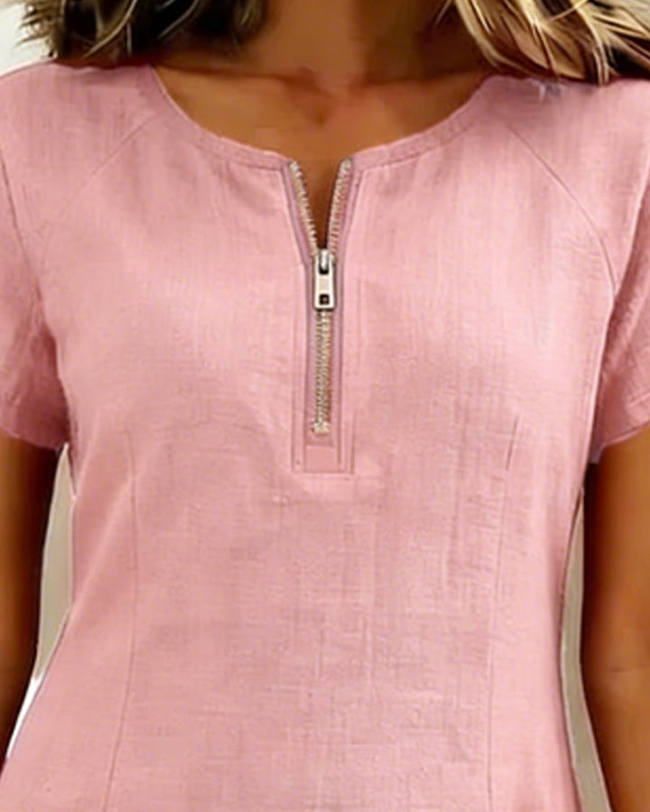 Elsera® | Baumwollkleid mit Reißverschluss