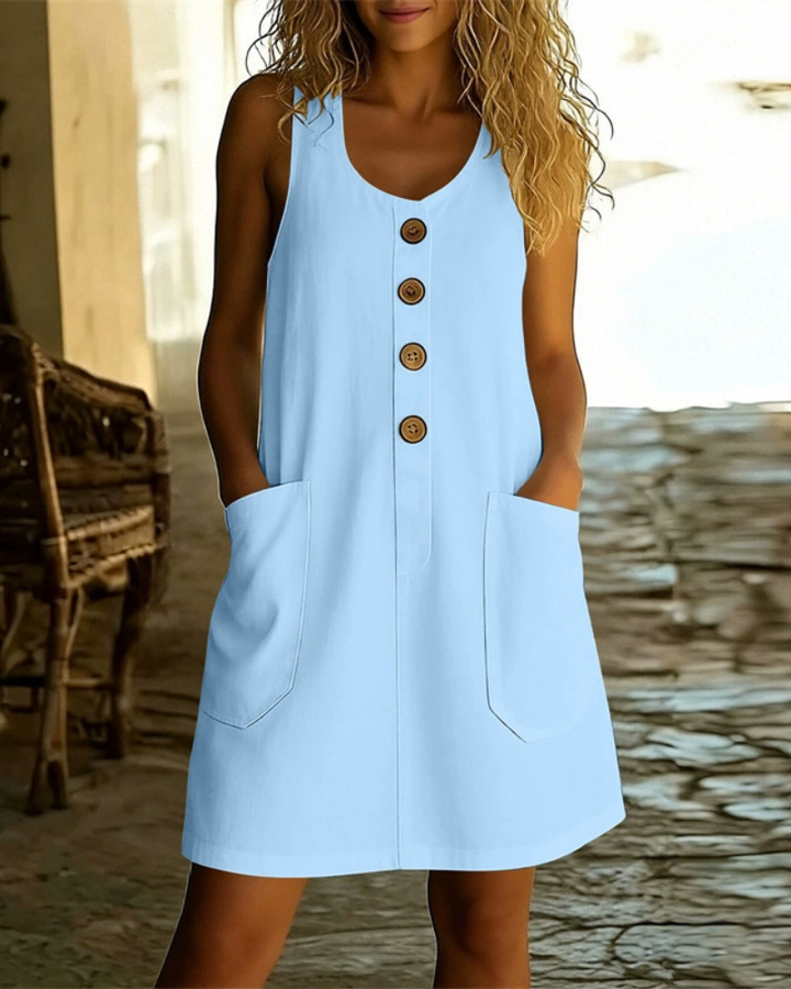 Sommerkleid mit Knopfleiste – Locker & Bequem
