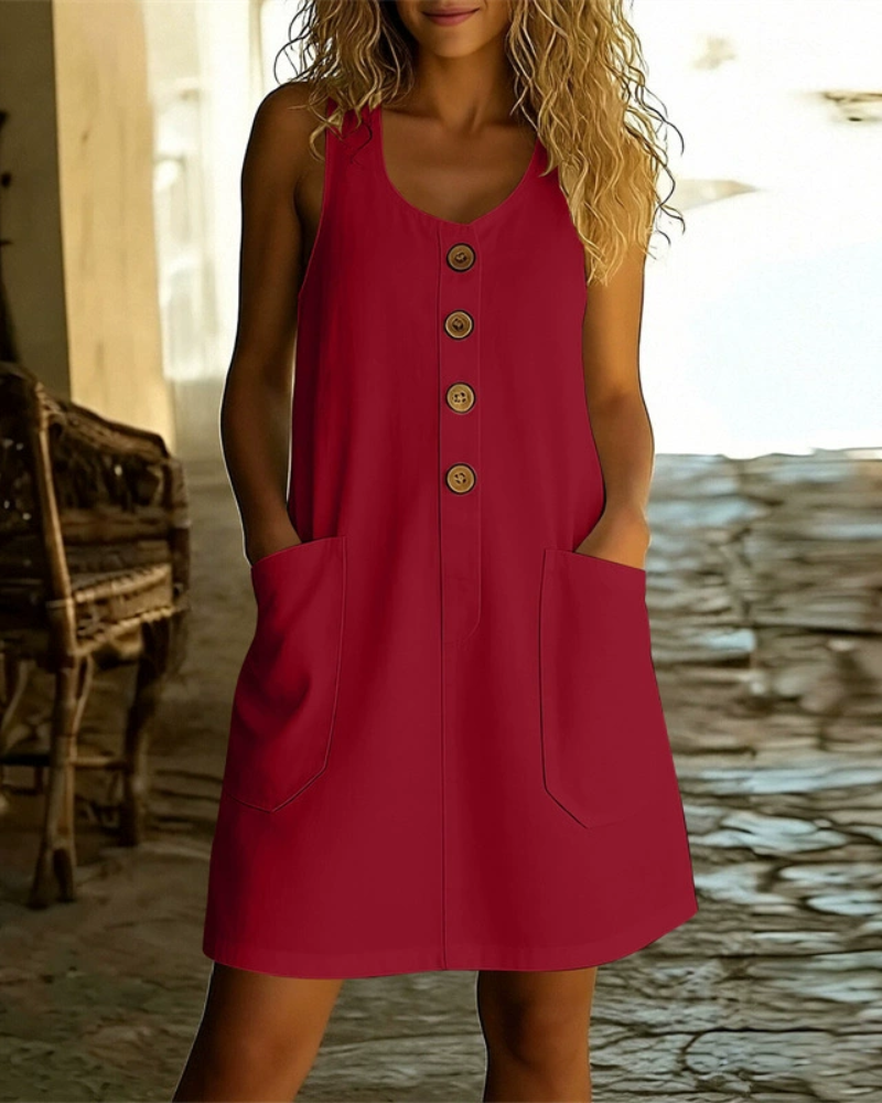 Sommerkleid mit Knopfleiste – Locker & Bequem