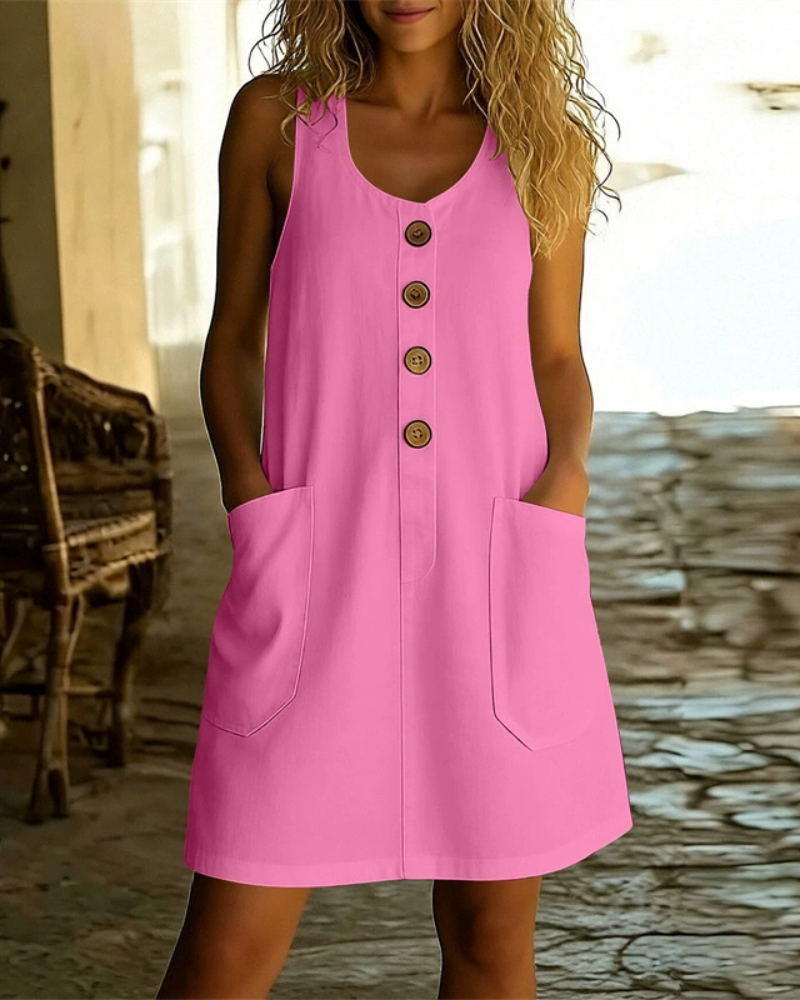 Sommerkleid mit Knopfleiste – Locker & Bequem
