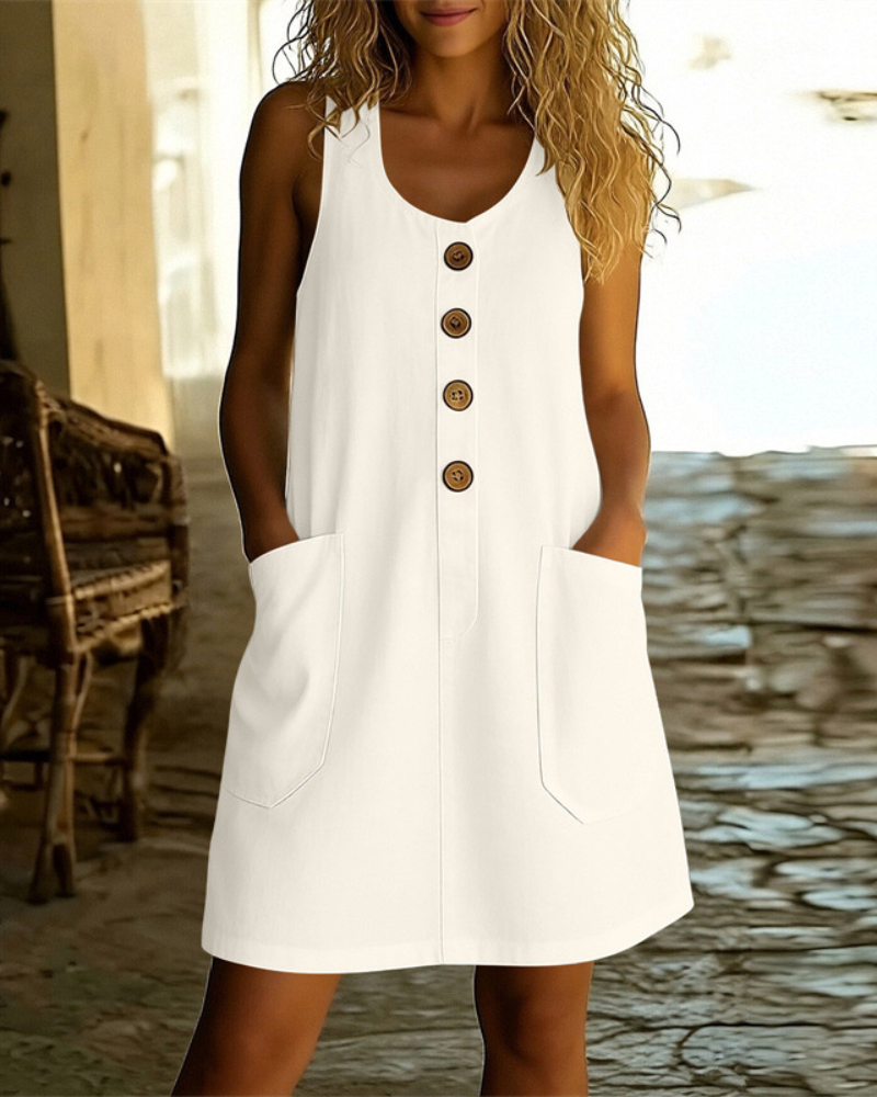 Sommerkleid mit Knopfleiste – Locker & Bequem