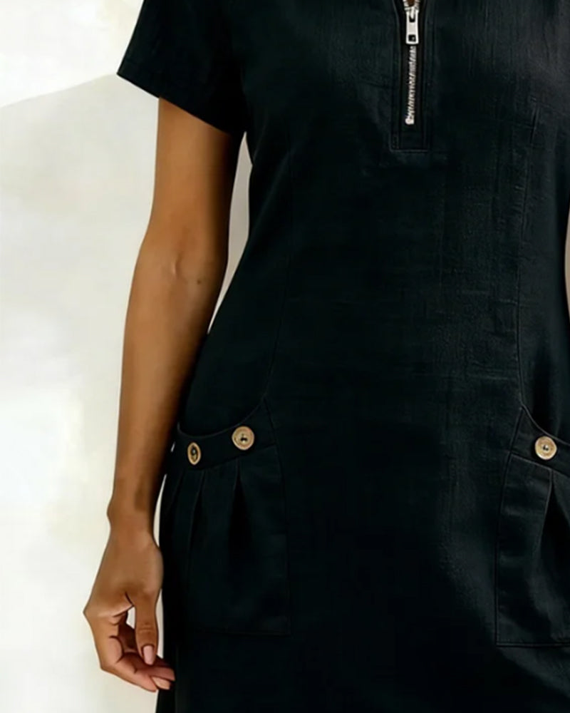 Elsera® | Baumwollkleid mit Reißverschluss