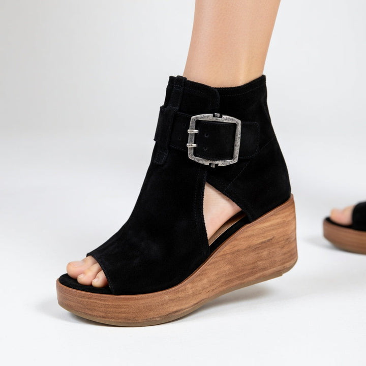 Elsera™ – Offene Stiefeletten mit Keilabsatz im modernen Stil