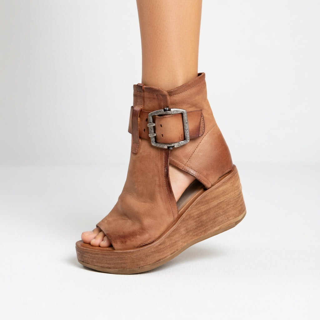 Elsera™ – Offene Stiefeletten mit Keilabsatz im modernen Stil