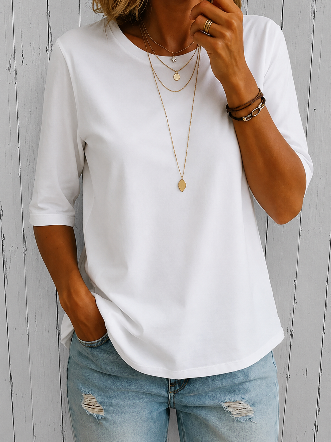Oversized-T-Shirt für Damen im Casual-Stil – Lässige Alltags-Passform