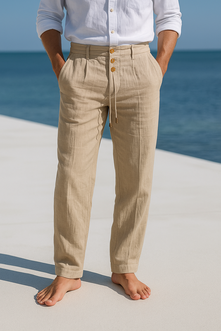 ELSERA | LEICHTE SOMMERHOSE AUS LEINEN