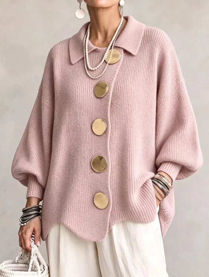 Gloria | Oversize-Cardigan mit großen Metallknöpfen