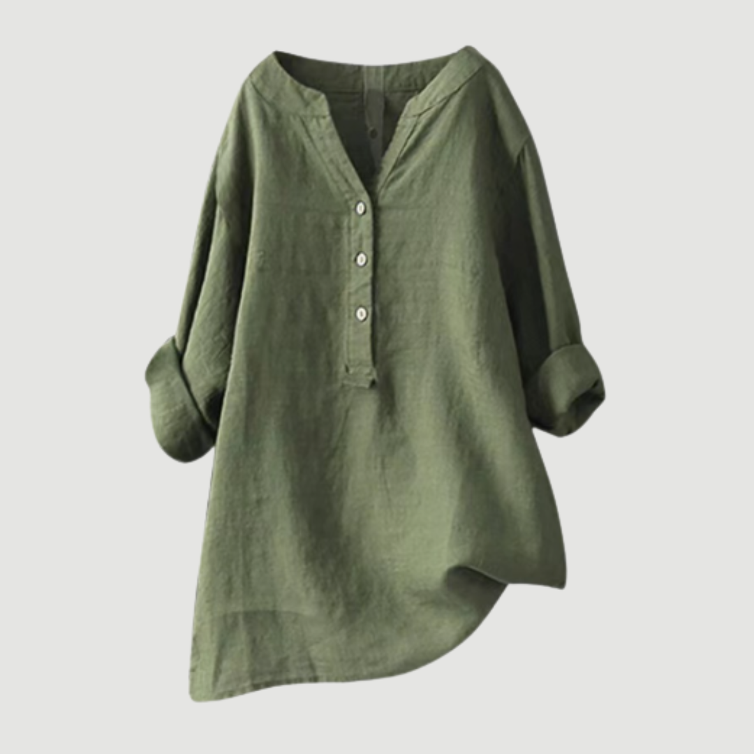 Luftige und bequeme Bluse mit Knopfleiste