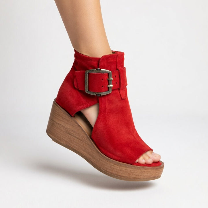 Elsera™ – Offene Stiefeletten mit Keilabsatz im modernen Stil