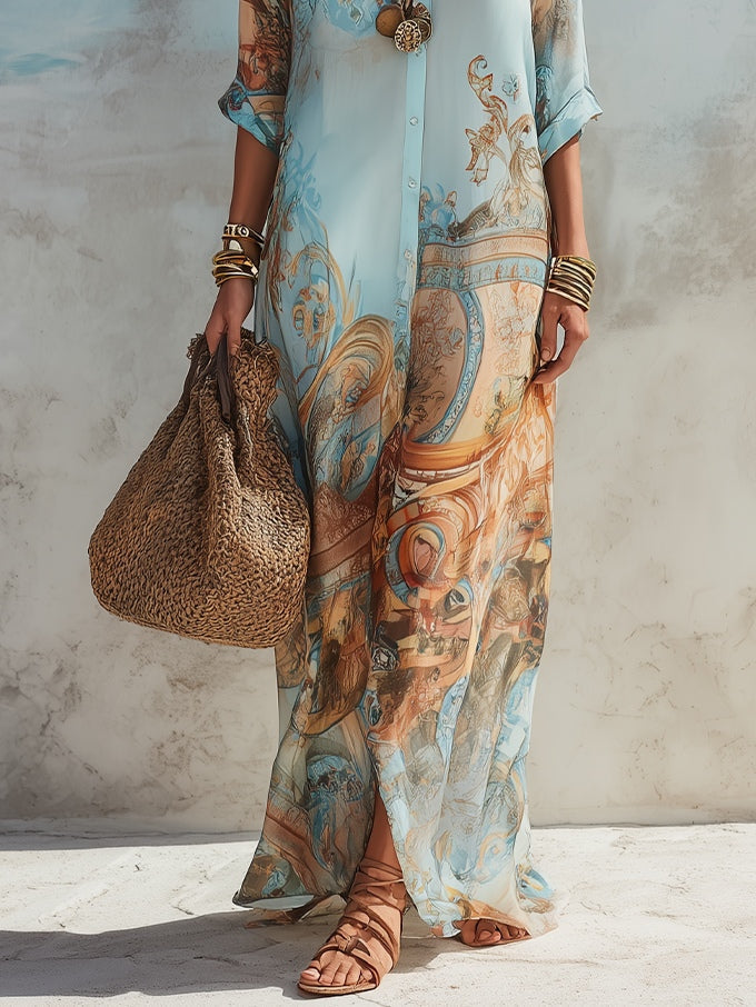 Lorna | Chemisier-Kleid „Mediterraneo“