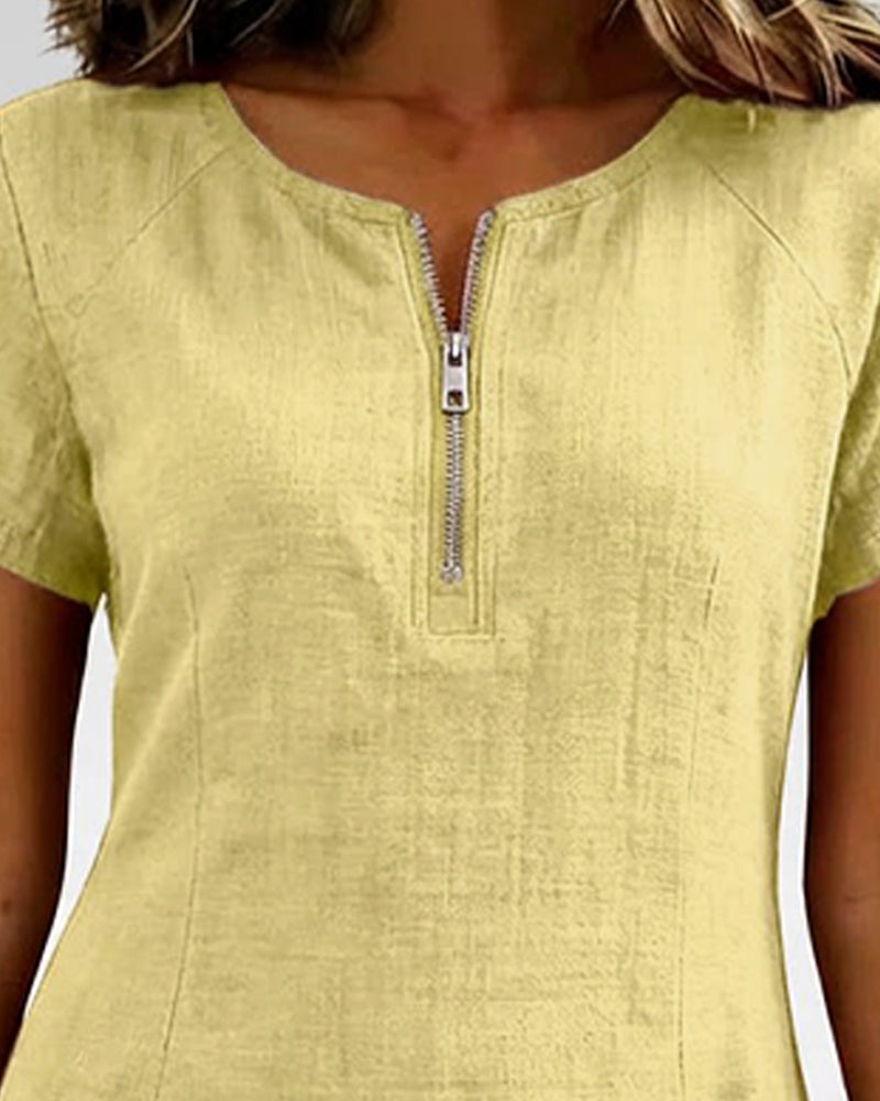 Elsera® | Baumwollkleid mit Reißverschluss