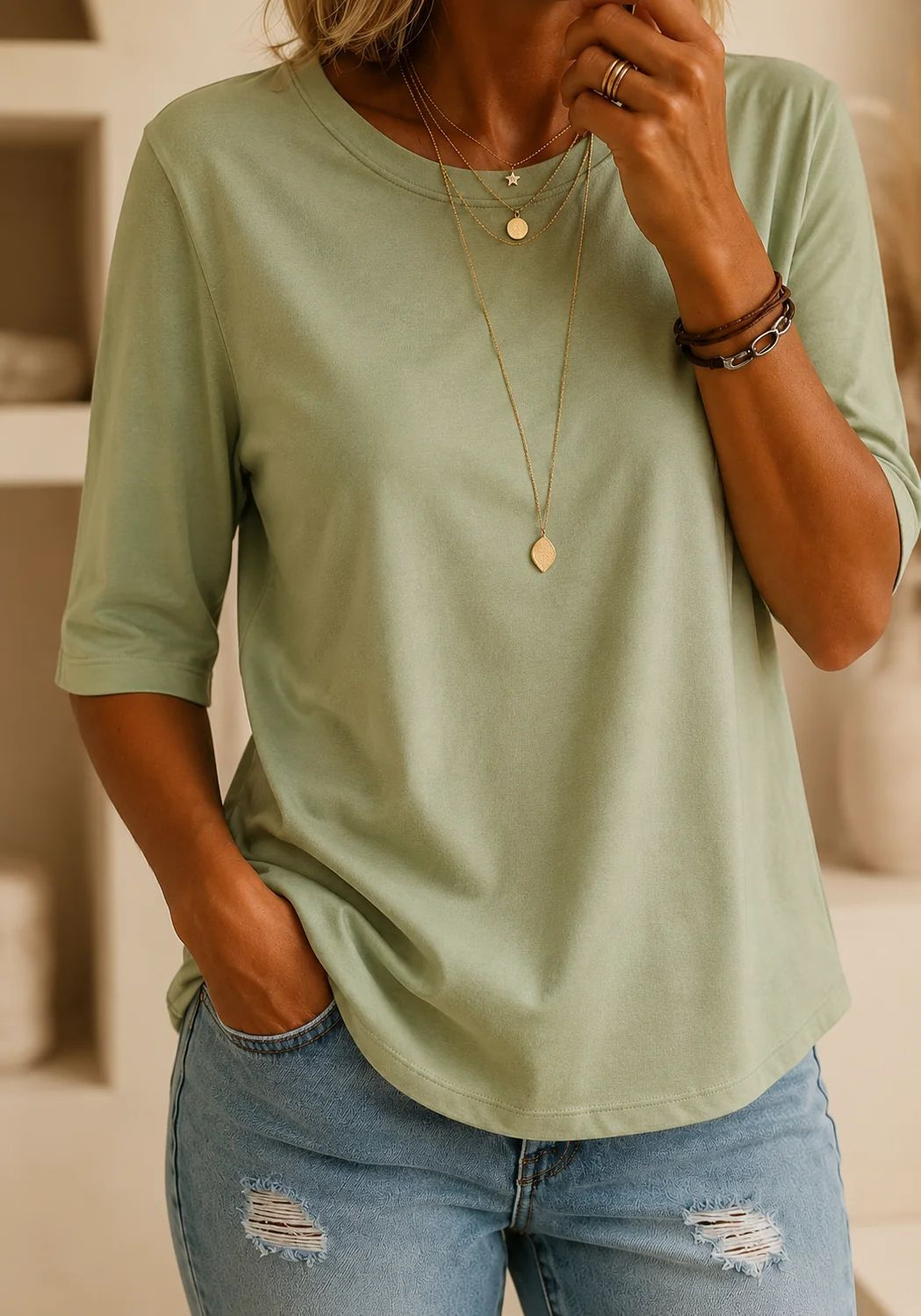 Oversized-T-Shirt für Damen im Casual-Stil – Lässige Alltags-Passform