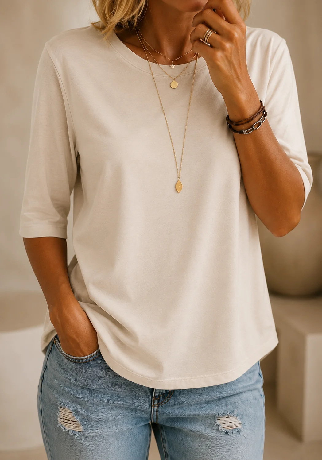Oversized-T-Shirt für Damen im Casual-Stil – Lässige Alltags-Passform