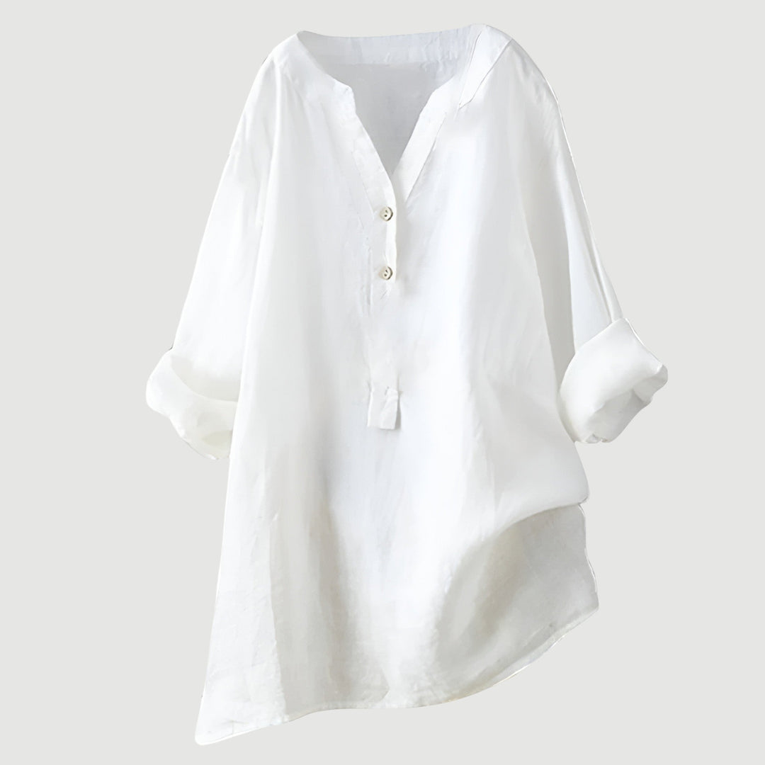 Luftige und bequeme Bluse mit Knopfleiste