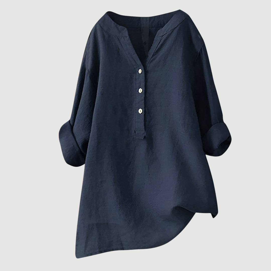 Luftige und bequeme Bluse mit Knopfleiste