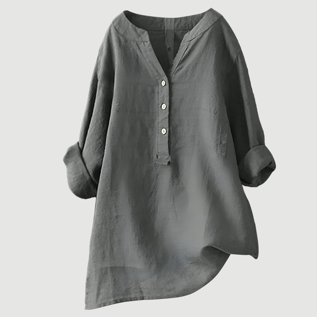 Luftige und bequeme Bluse mit Knopfleiste