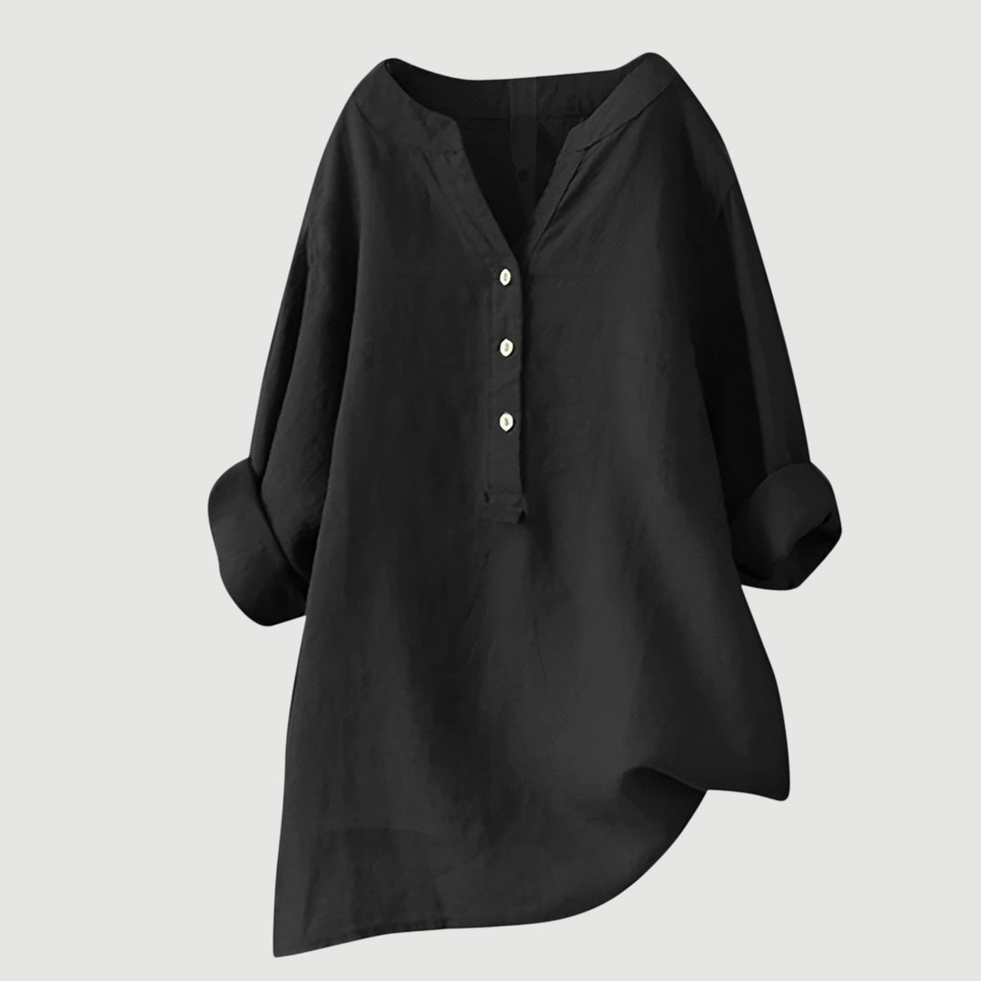 Luftige und bequeme Bluse mit Knopfleiste