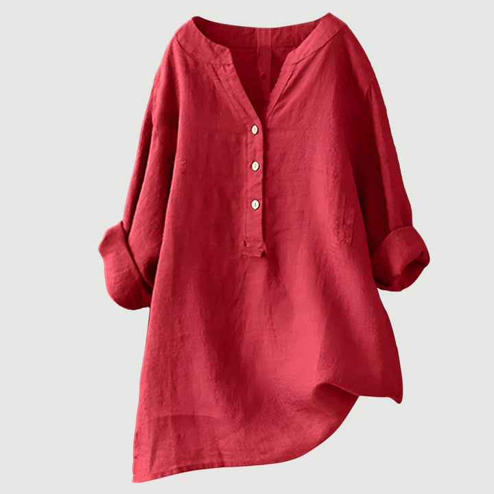 Luftige und bequeme Bluse mit Knopfleiste