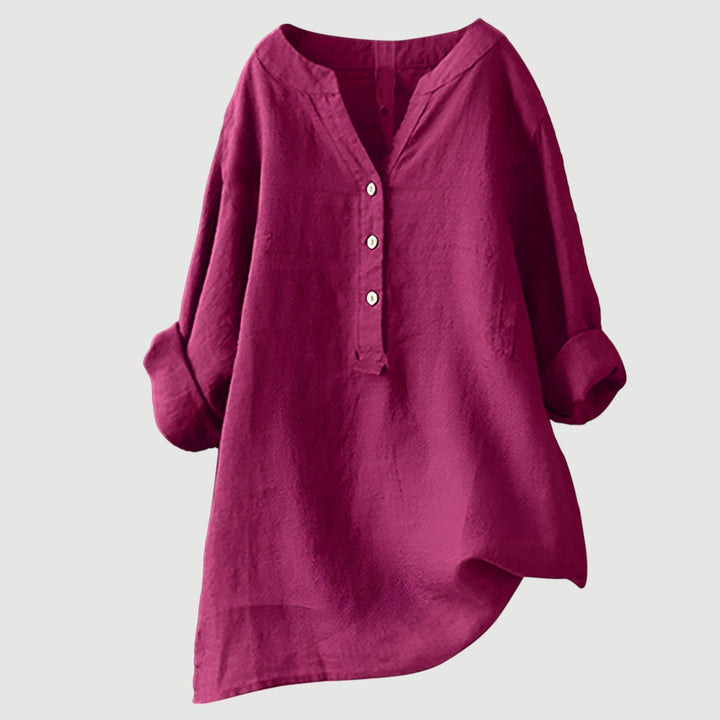 Luftige und bequeme Bluse mit Knopfleiste