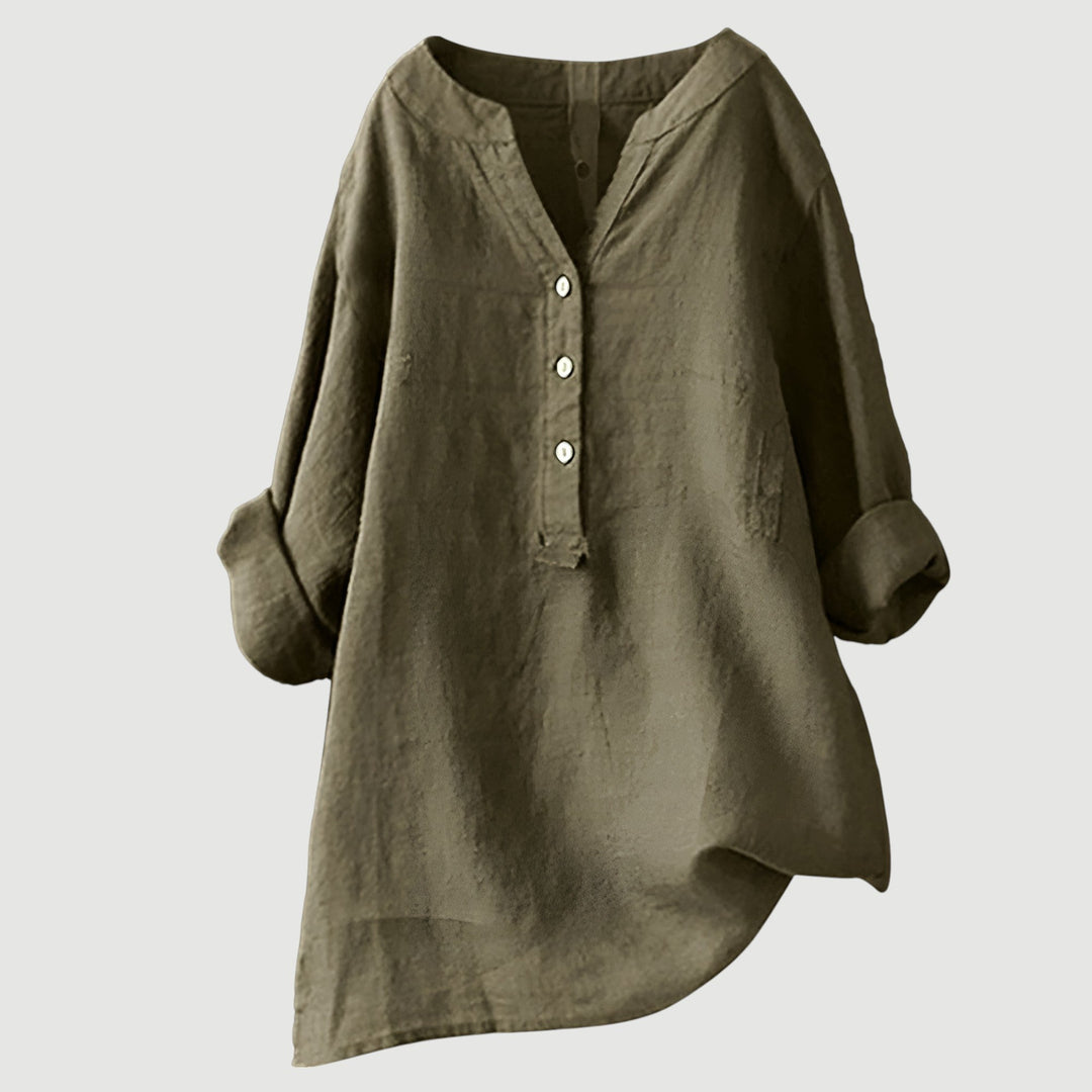 Luftige und bequeme Bluse mit Knopfleiste