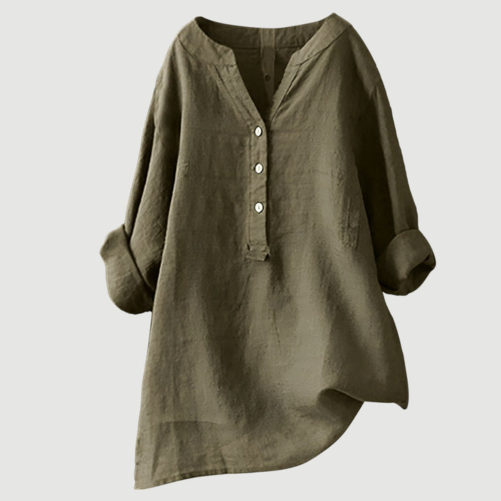 Luftige und bequeme Bluse mit Knopfleiste