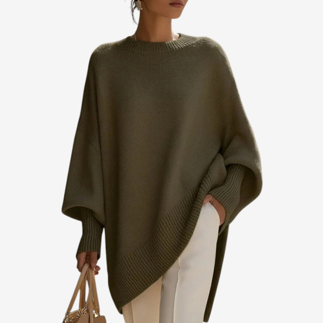 Marlene | Drapierter Asymmetrischer Poncho