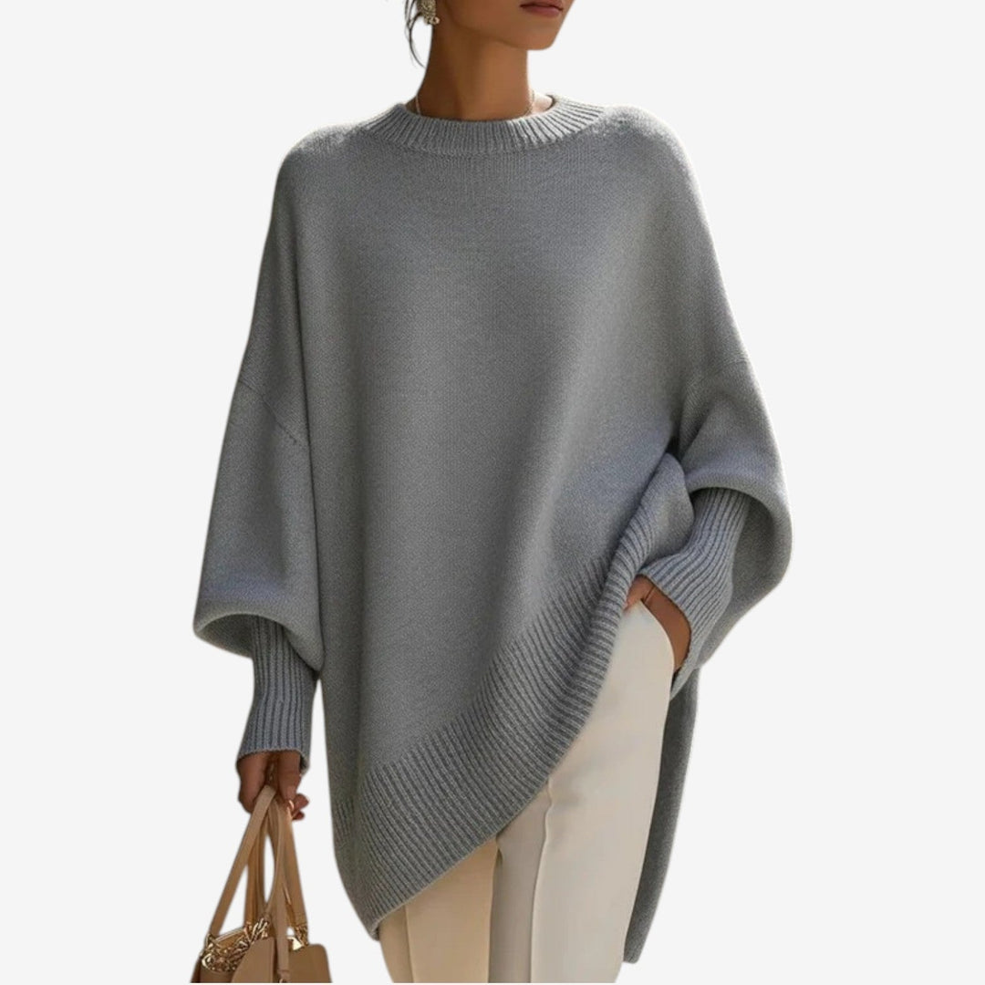 Marlene | Drapierter Asymmetrischer Poncho