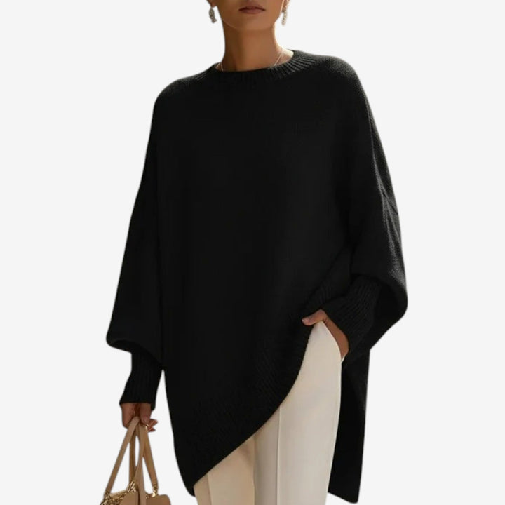 Marlene | Drapierter Asymmetrischer Poncho