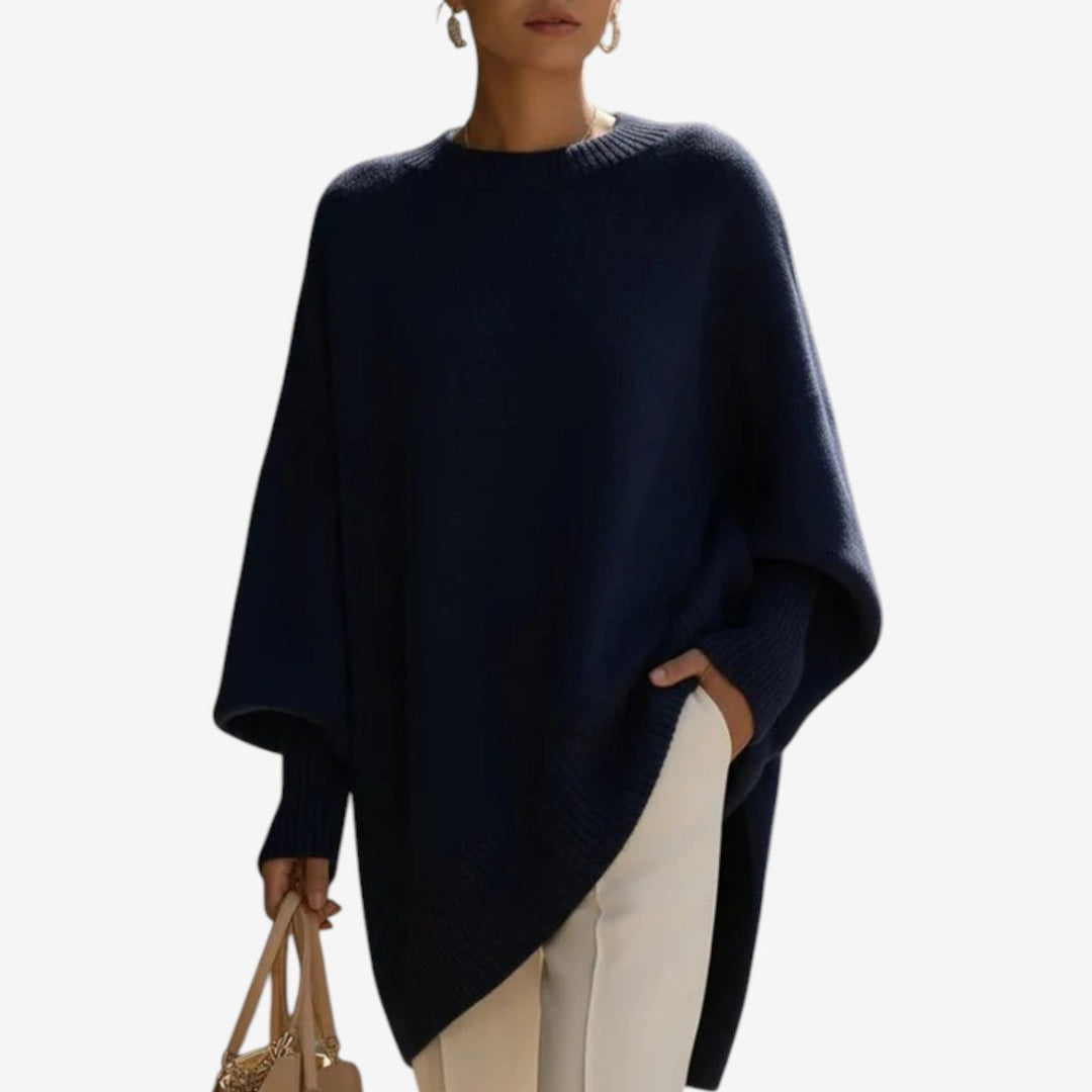 Marlene | Drapierter Asymmetrischer Poncho
