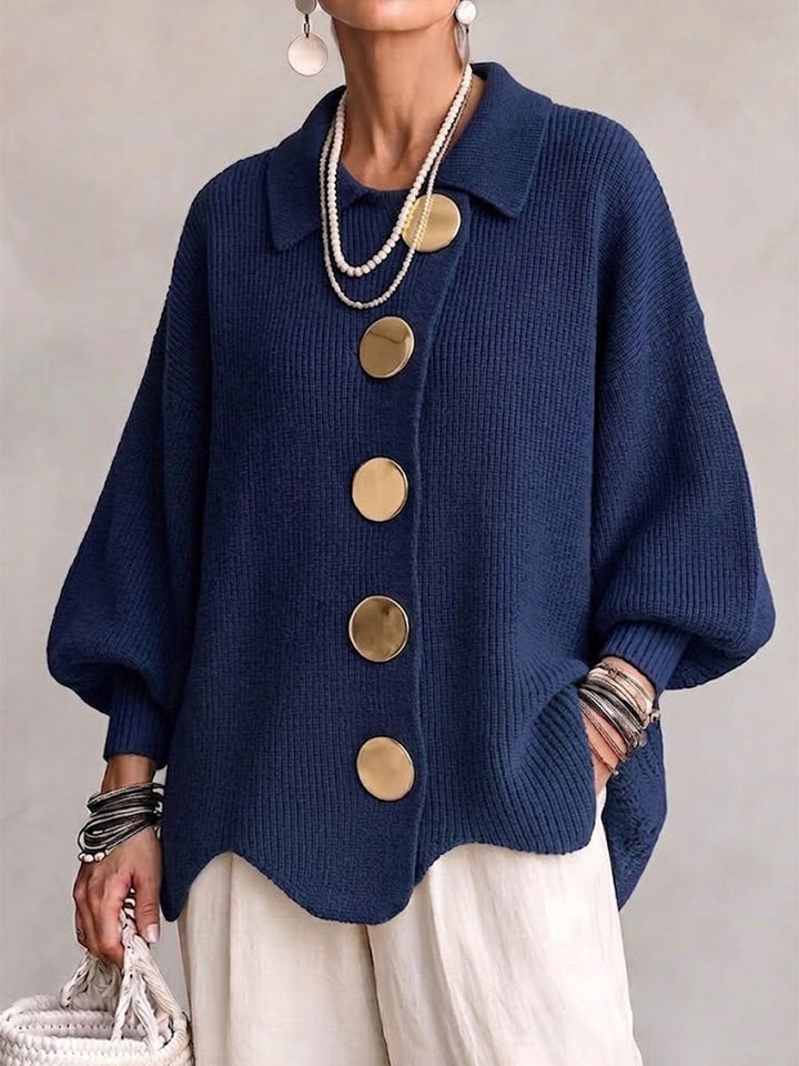Gloria | Oversize-Cardigan mit großen Metallknöpfen