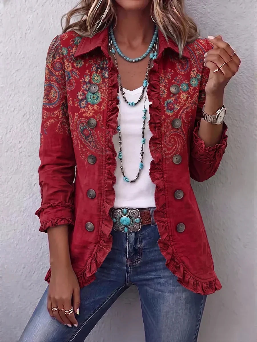 Francine | Kaschmirjacke mit Volants