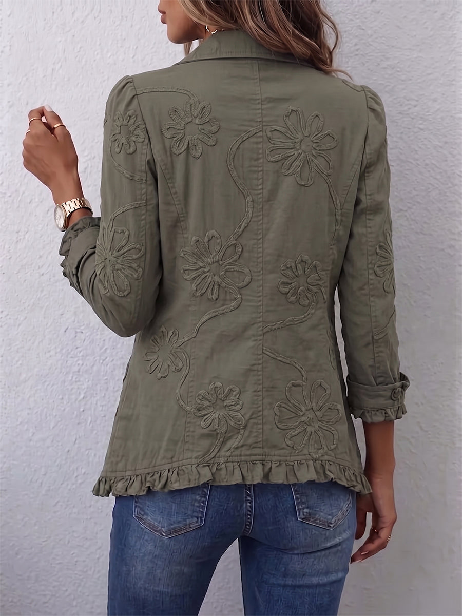 Elsera | Bestickte Volant-Jacke