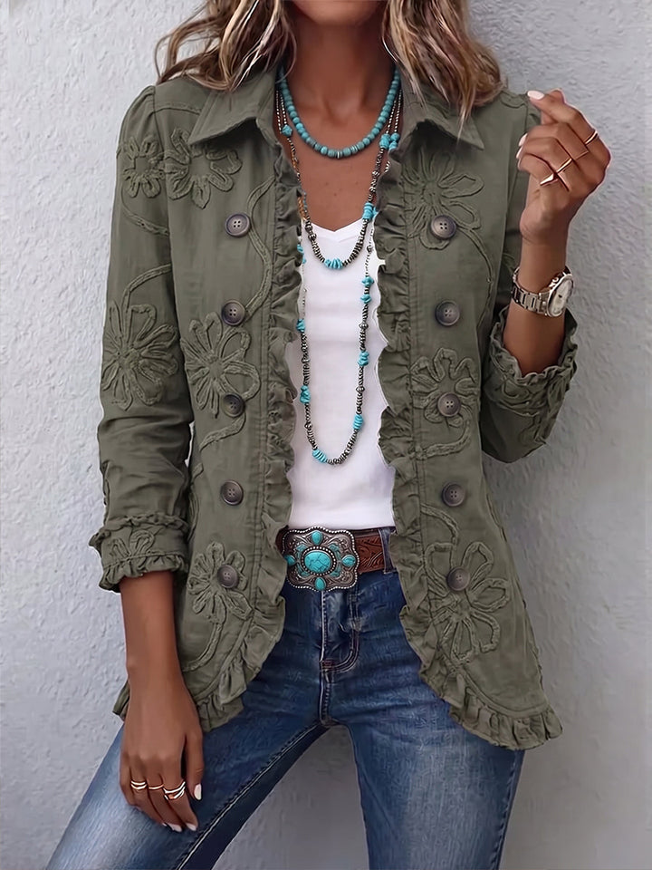 Elsera | Bestickte Volant-Jacke