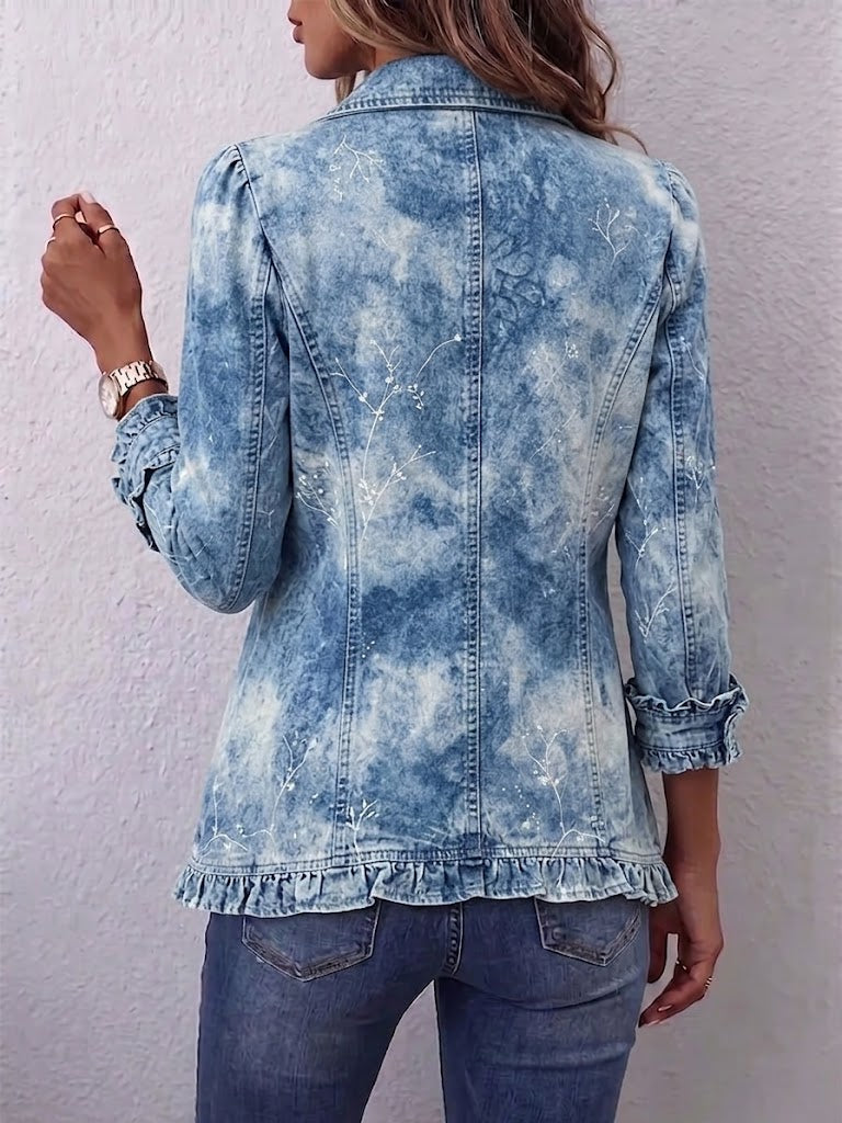 Josiane | Botanische Jacke mit Volants