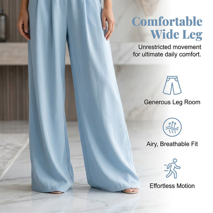 Eleganter V-Ausschnitt Jumpsuit aus Leinenmix
